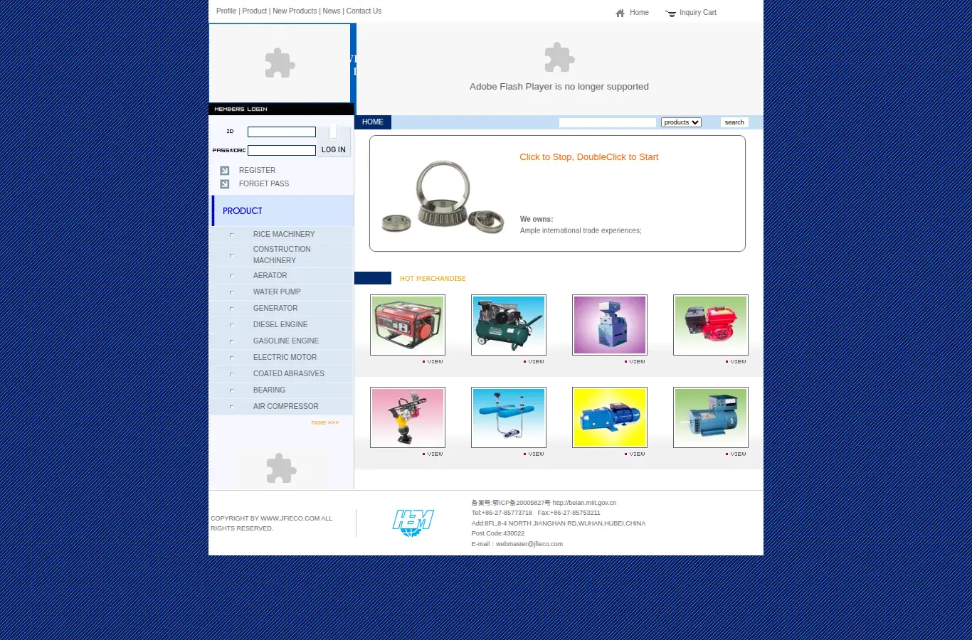 jfieco.com homepage screenshot