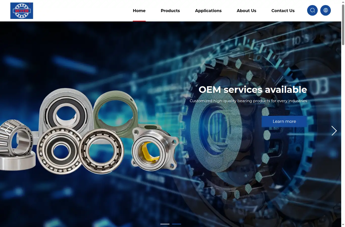 weihengbearing.com homepage screenshot
