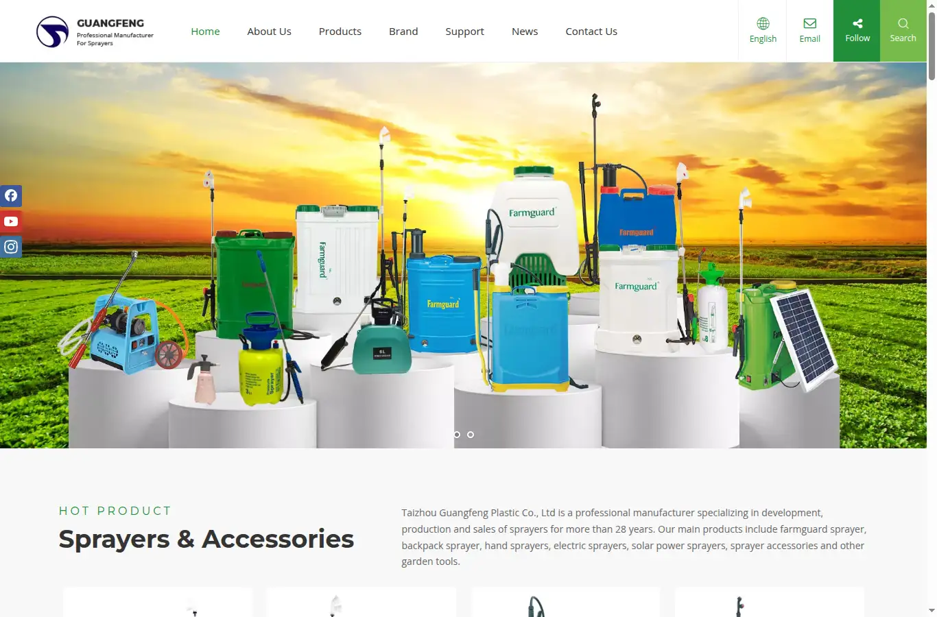 gfsprayer.com homepage screenshot