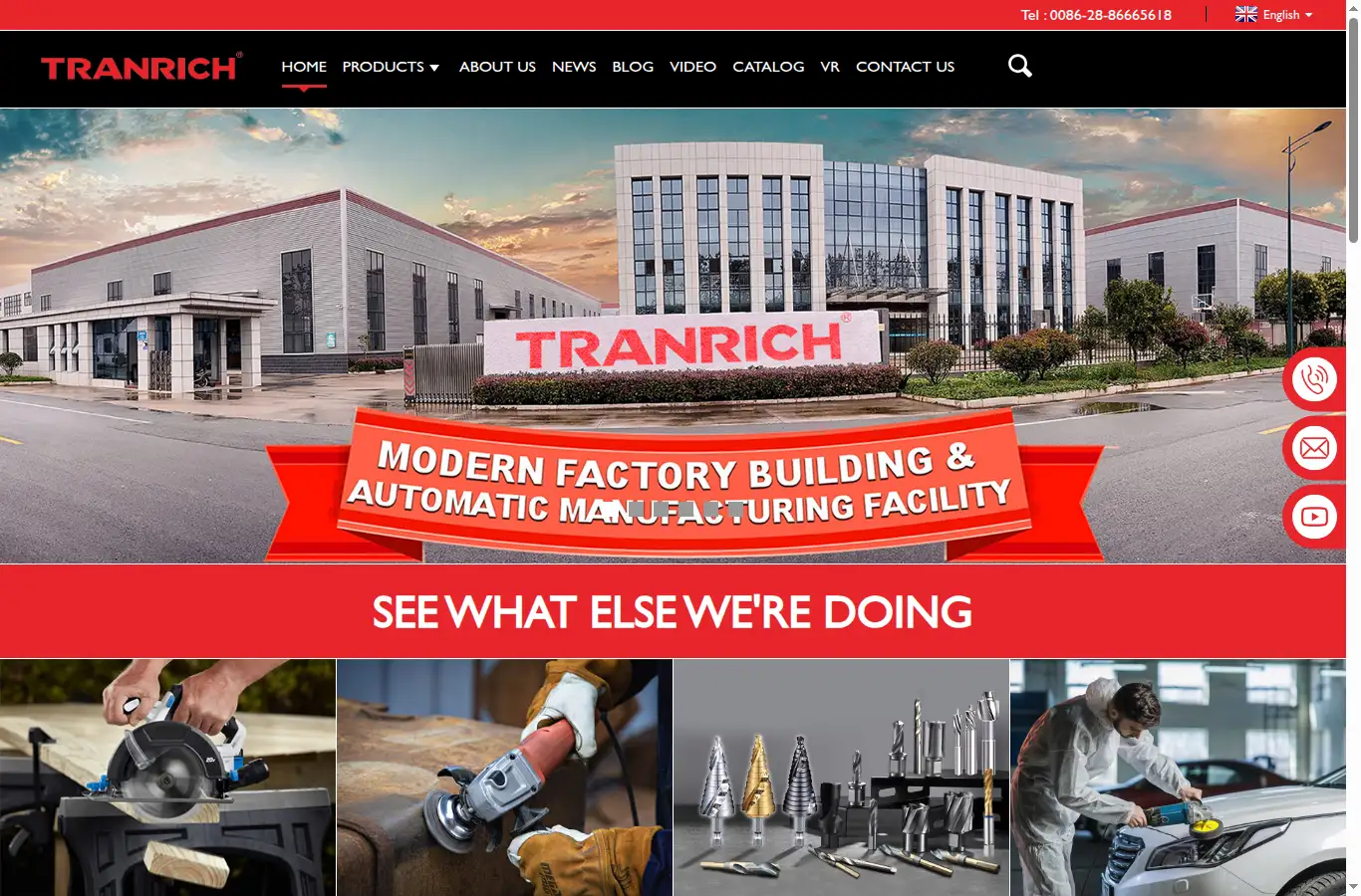 tranrich.com homepage screenshot