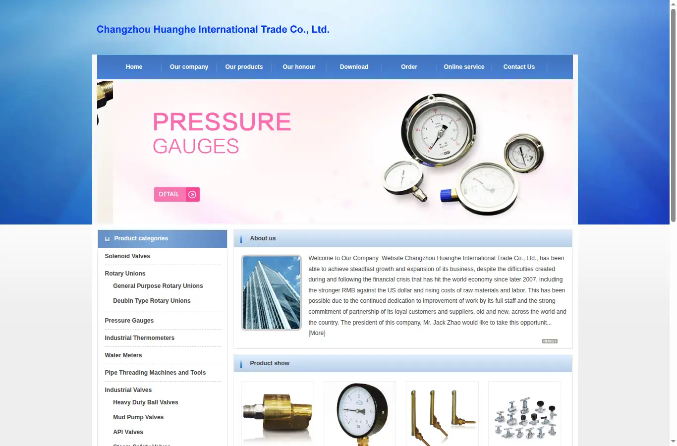 ryco-china.com homepage screenshot
