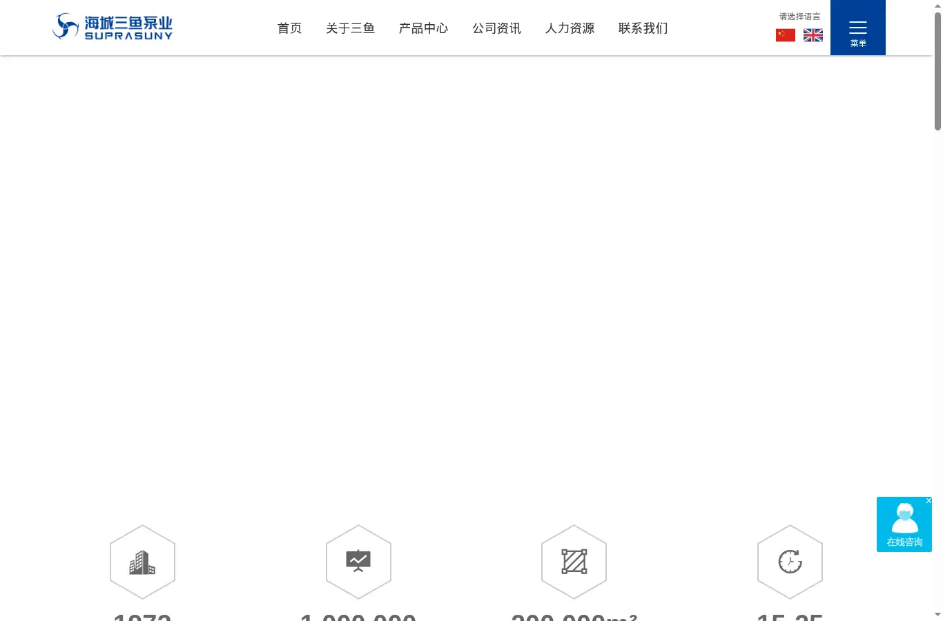 sanyupump.cn homepage screenshot