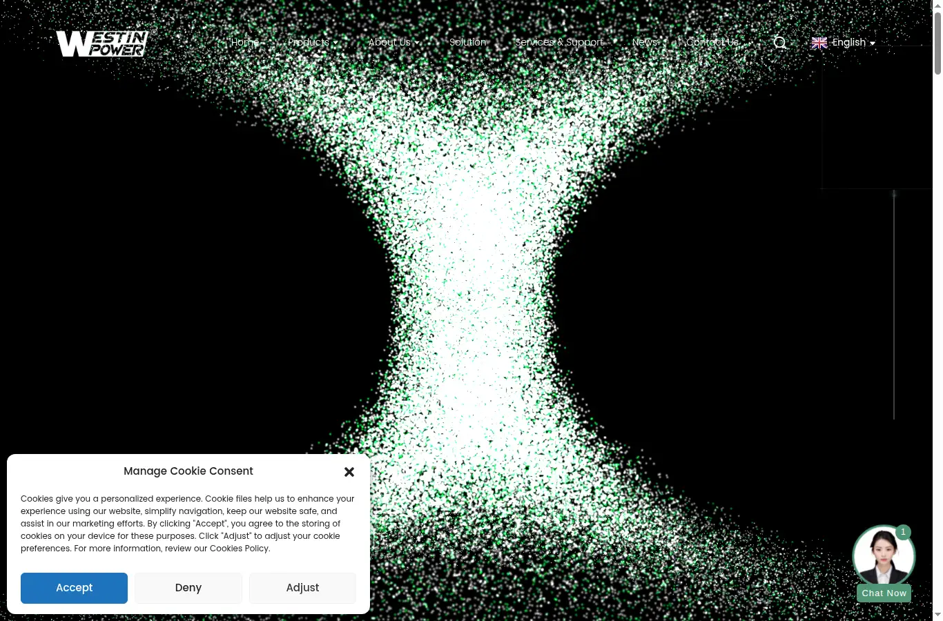 westinpower.com homepage screenshot