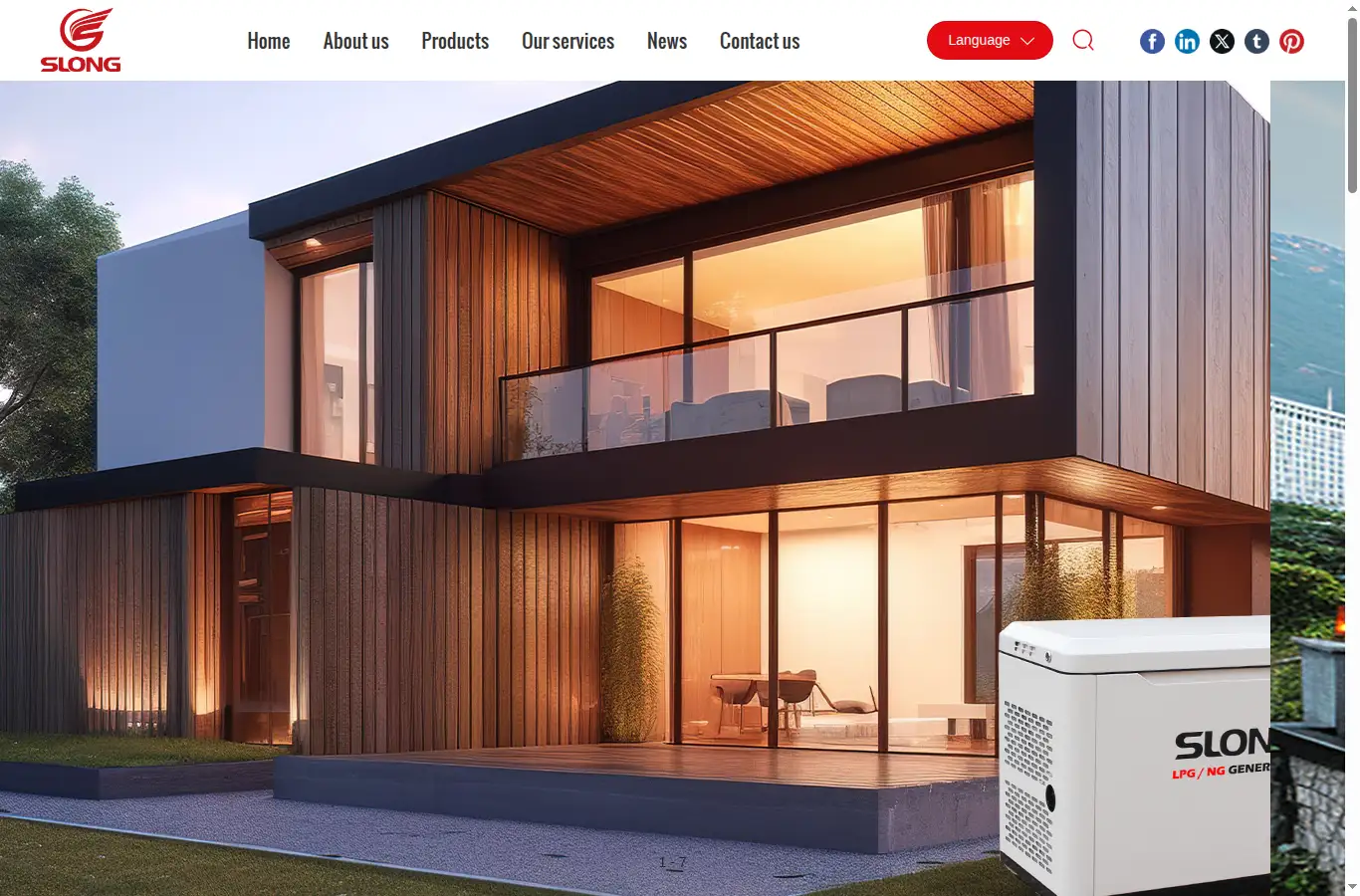 slongco.com homepage screenshot