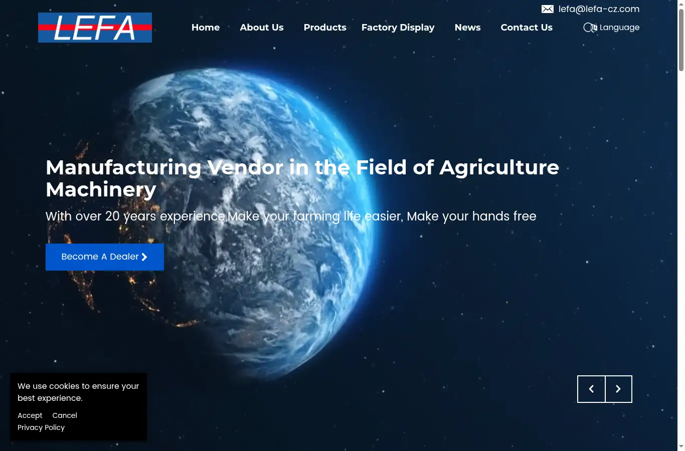 lefa-cz.com homepage screenshot