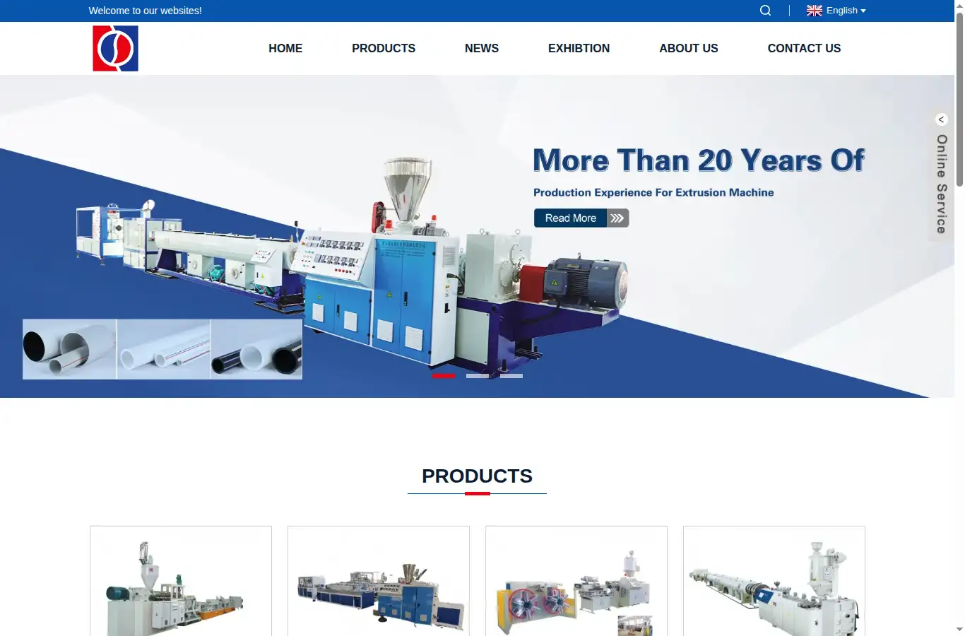qiangshengplas.com homepage screenshot