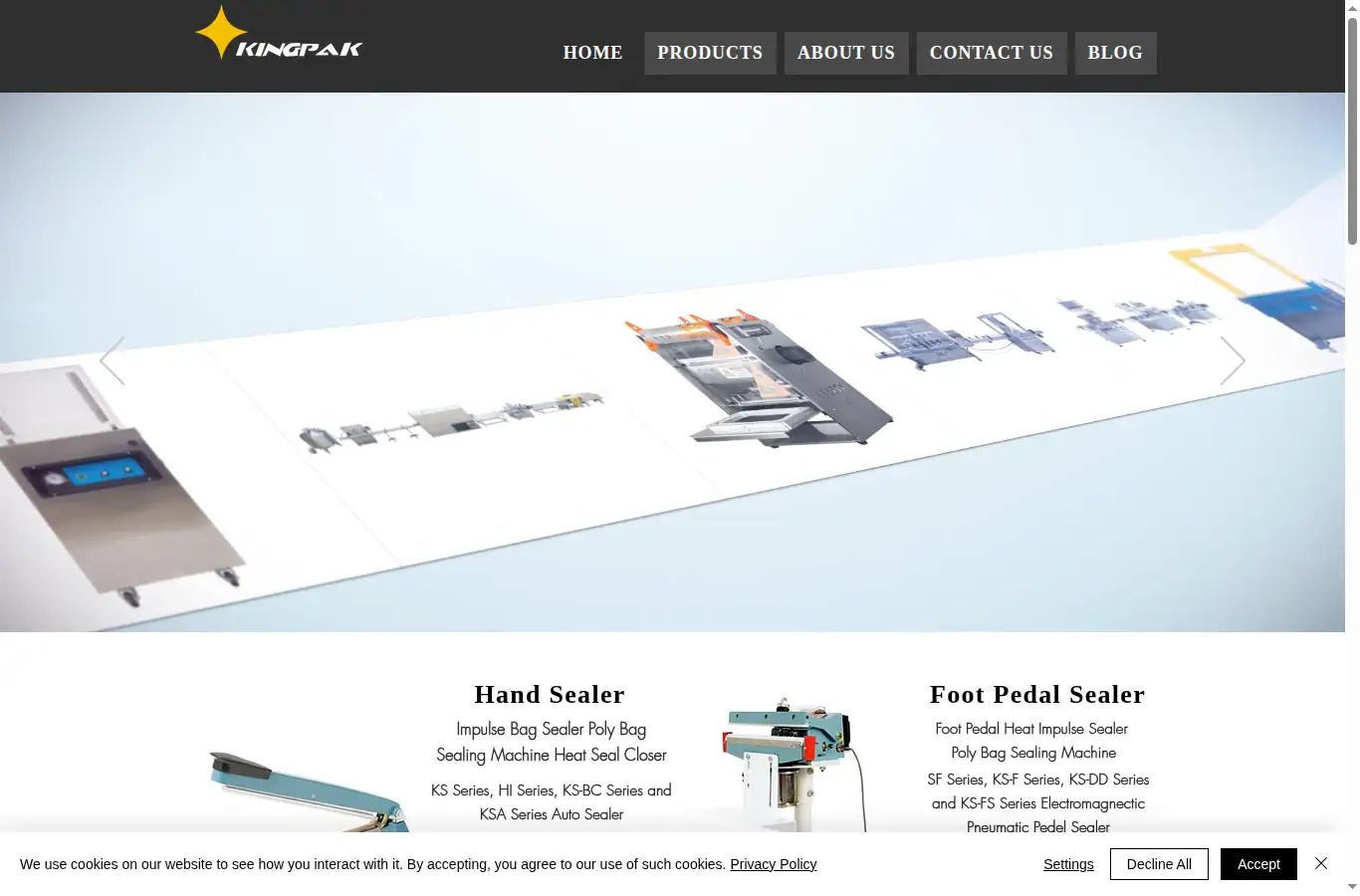 kingpak123.com homepage screenshot