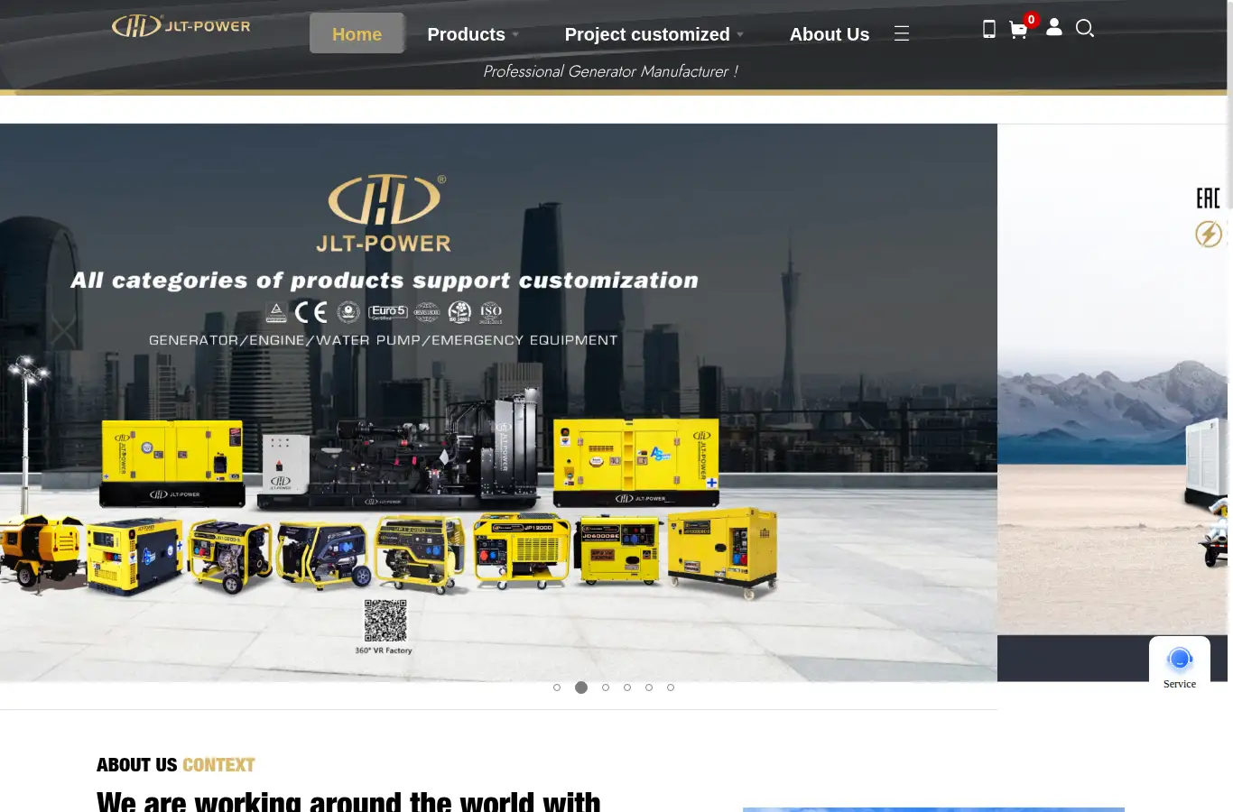jlt-power.com homepage screenshot