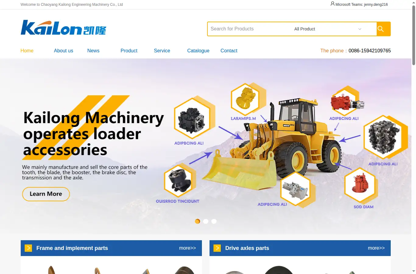 cykailong.com homepage screenshot