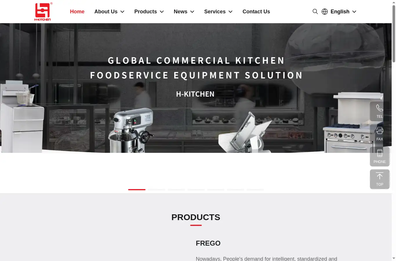 h-kitchen.com homepage screenshot