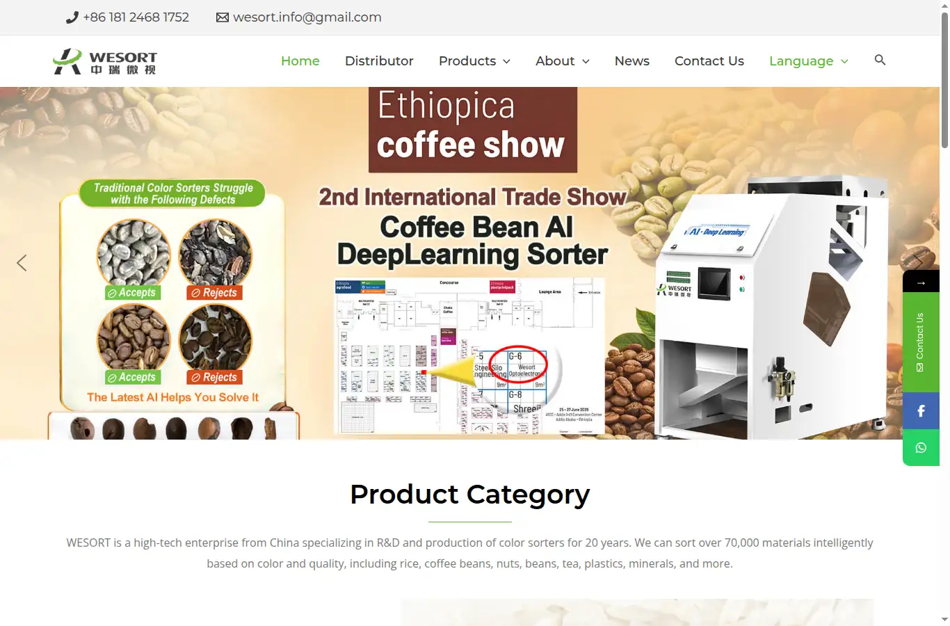wesortcoloursorter.com homepage screenshot
