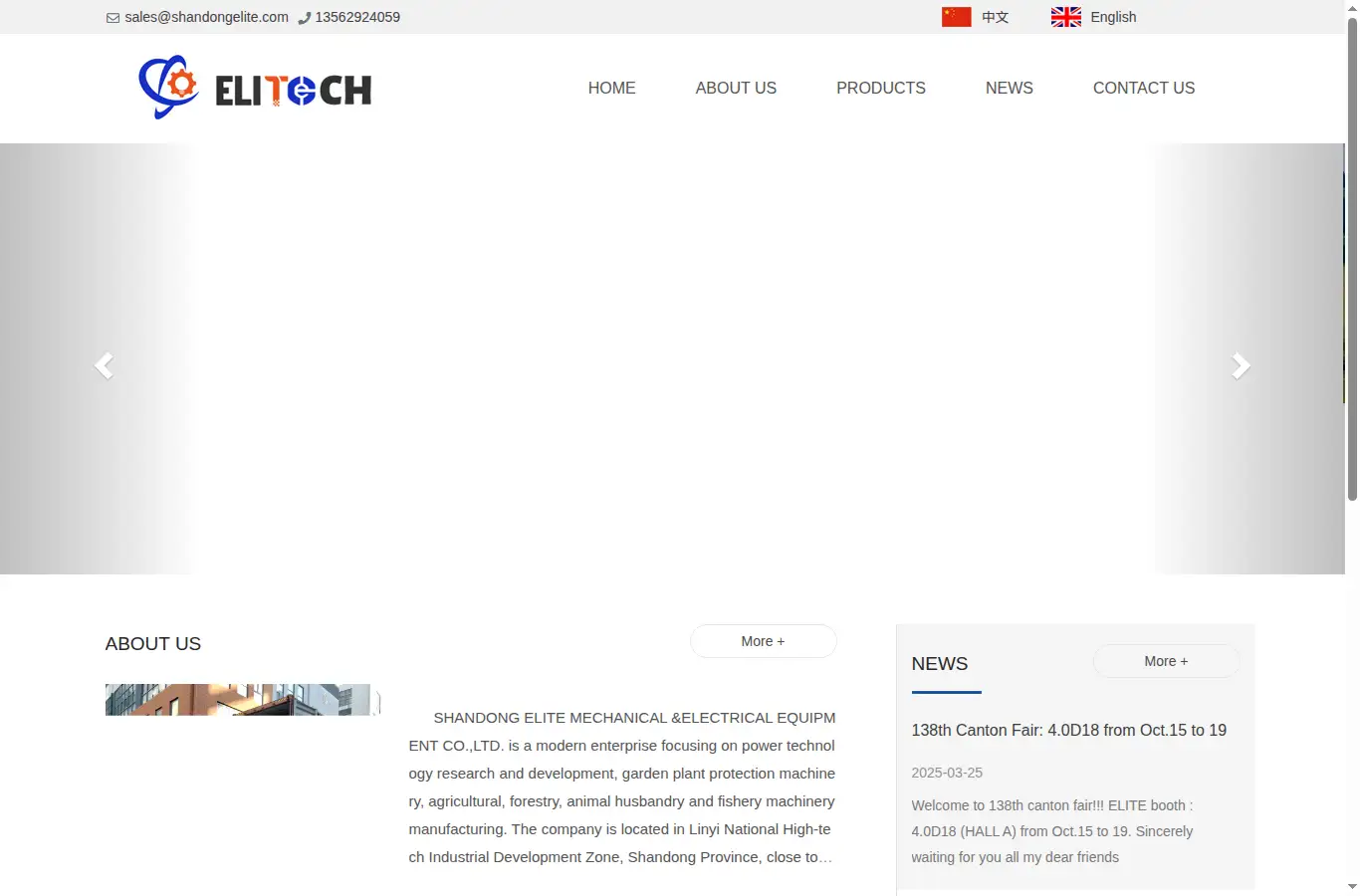 shandongelite.com homepage screenshot