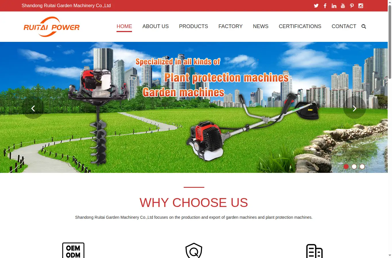 ruitaipower.com homepage screenshot