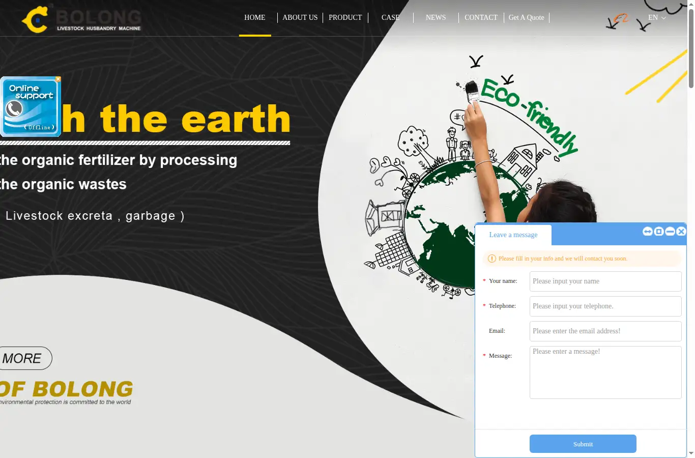 bolongfarm.com homepage screenshot