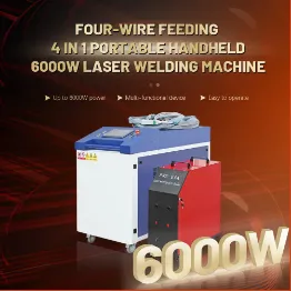 6000W Four Wire Feeding 4 in 1 Handheld Laser Welding Machine with Ultra High Power Precision Productivity Combined