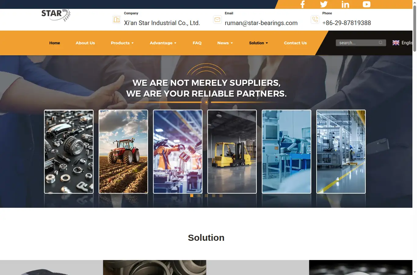 star-bearings.com homepage screenshot