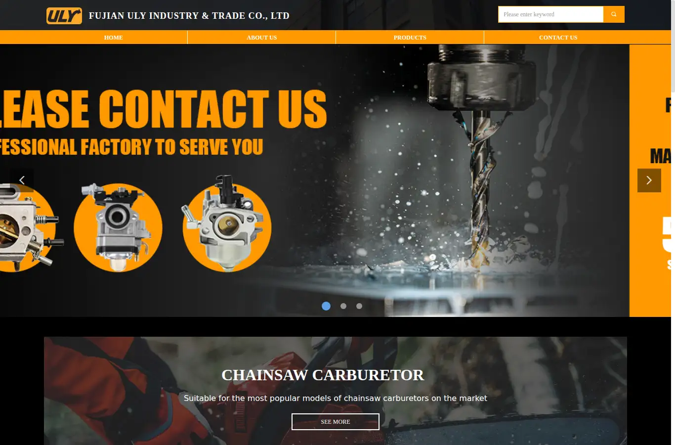 ulyparts.com homepage screenshot