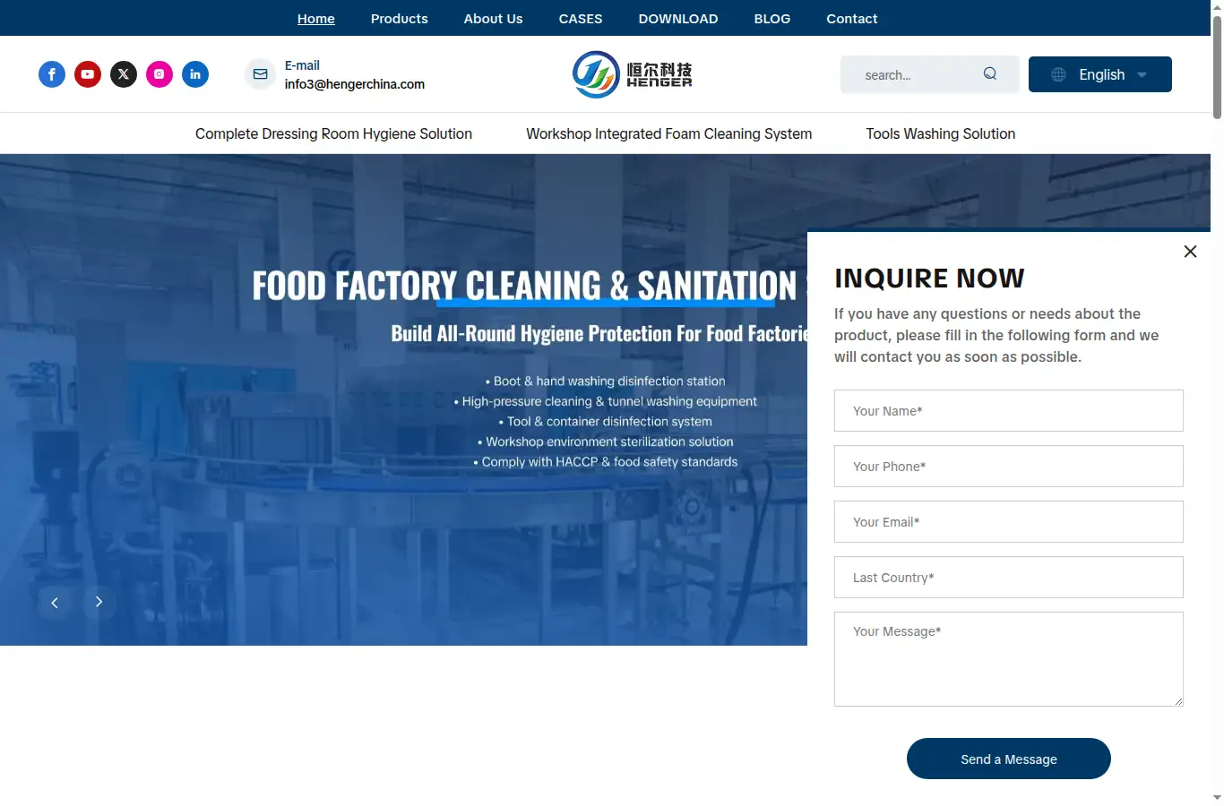 made-in-henger.com homepage screenshot