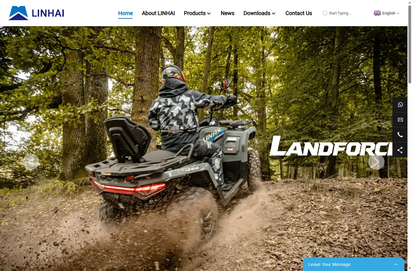 atv-linhai.com homepage screenshot