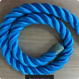 Plastic Polyethylene PE 3 Strand Rope Twisted Rope Polyethylene Monofilament Rope 8MM 12MM 16MM