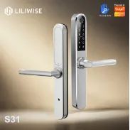 SS304 Digital Door Lock Smart Lock with Fingerprint Password Card Mechanical Key_S31