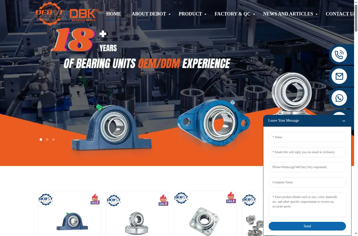 debtbearing.com homepage screenshot
