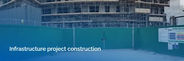 Infrastructure project construction site