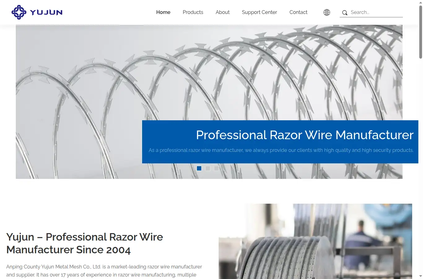 cn-razorwire.com homepage screenshot