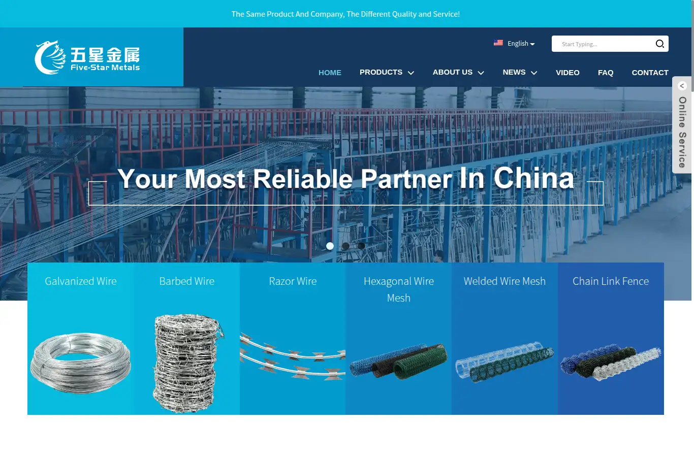 fivestar-metals.com homepage screenshot