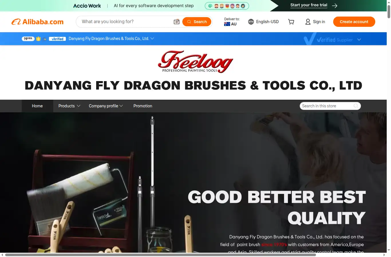 feilongbrush.cn homepage screenshot