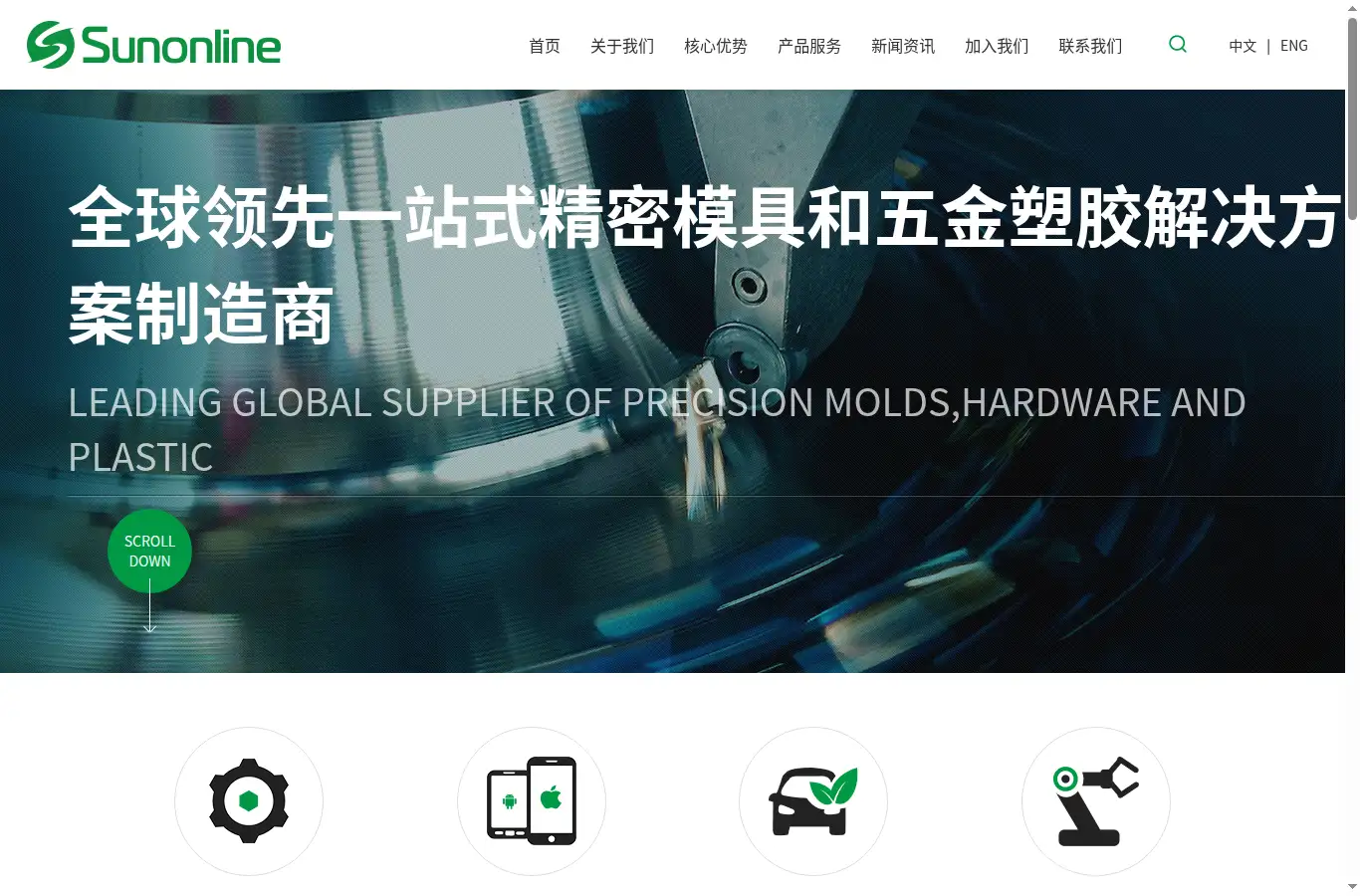 sunonlinetech.com homepage screenshot