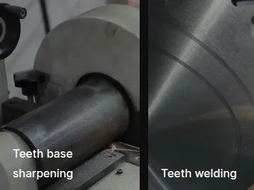 Teeth base sharpening