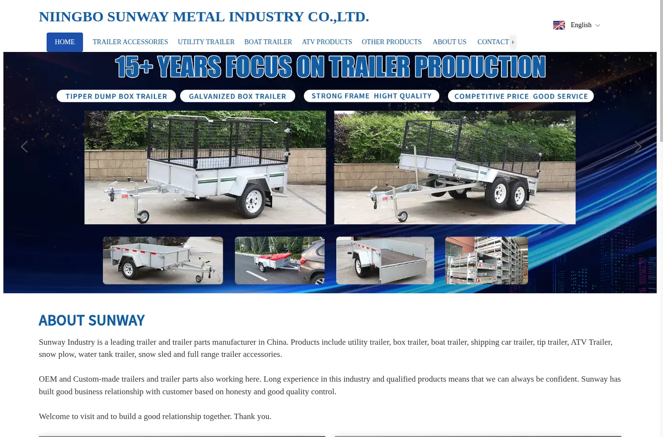 sunwayindustry.com homepage screenshot