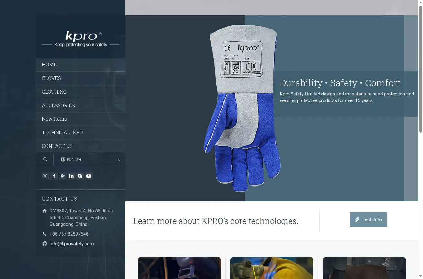 kprosafety.com homepage screenshot