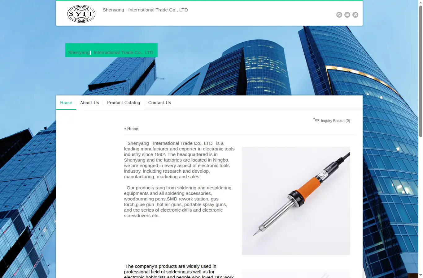 sy-trade.com homepage screenshot