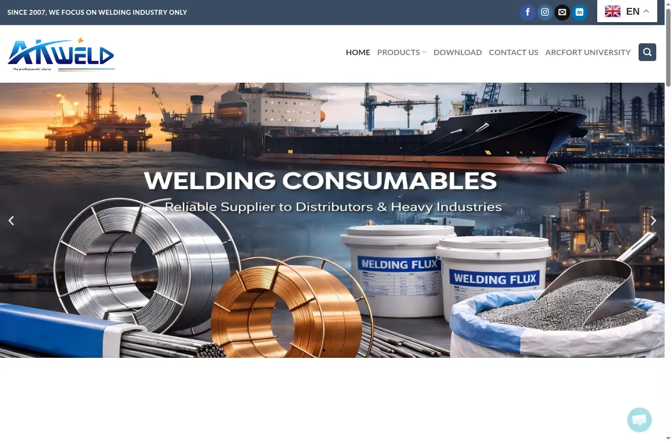 akweld.com homepage screenshot