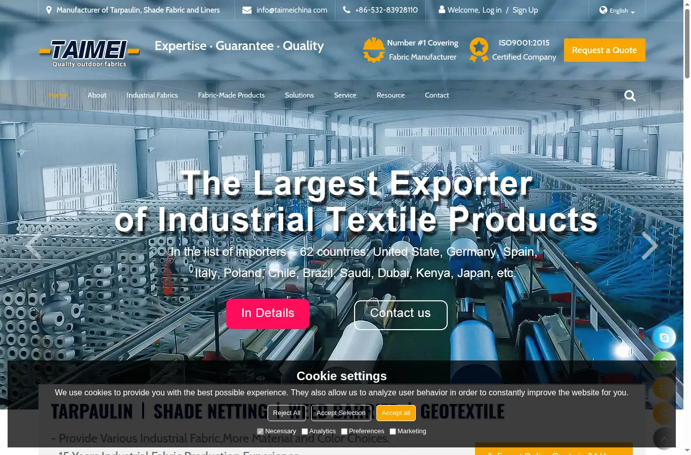 taimeichina.com homepage screenshot