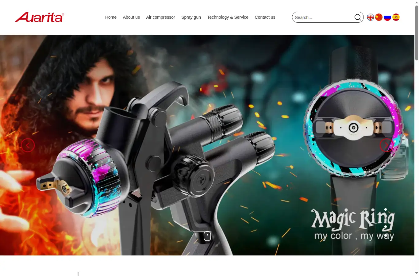 auarita.com homepage screenshot
