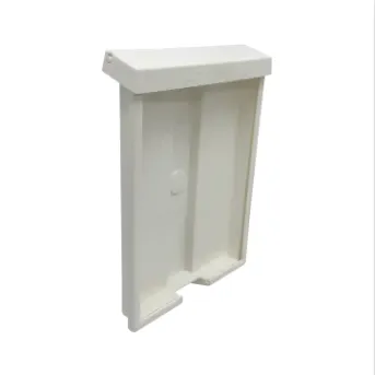 01010113 Wall Mounted Plastic Mailbox | White Flip-Top Mail Container with Internal Dividers for Home, Office & Communit