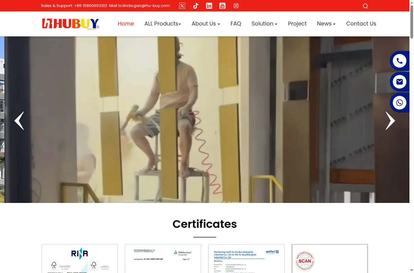 hubuypostbox.com homepage screenshot