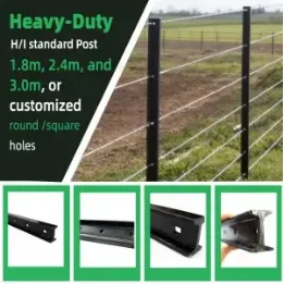 Heavy Duty H Standard Steel Fence Post I Post 1.8m 2.4m 3.0m for Farm Fence