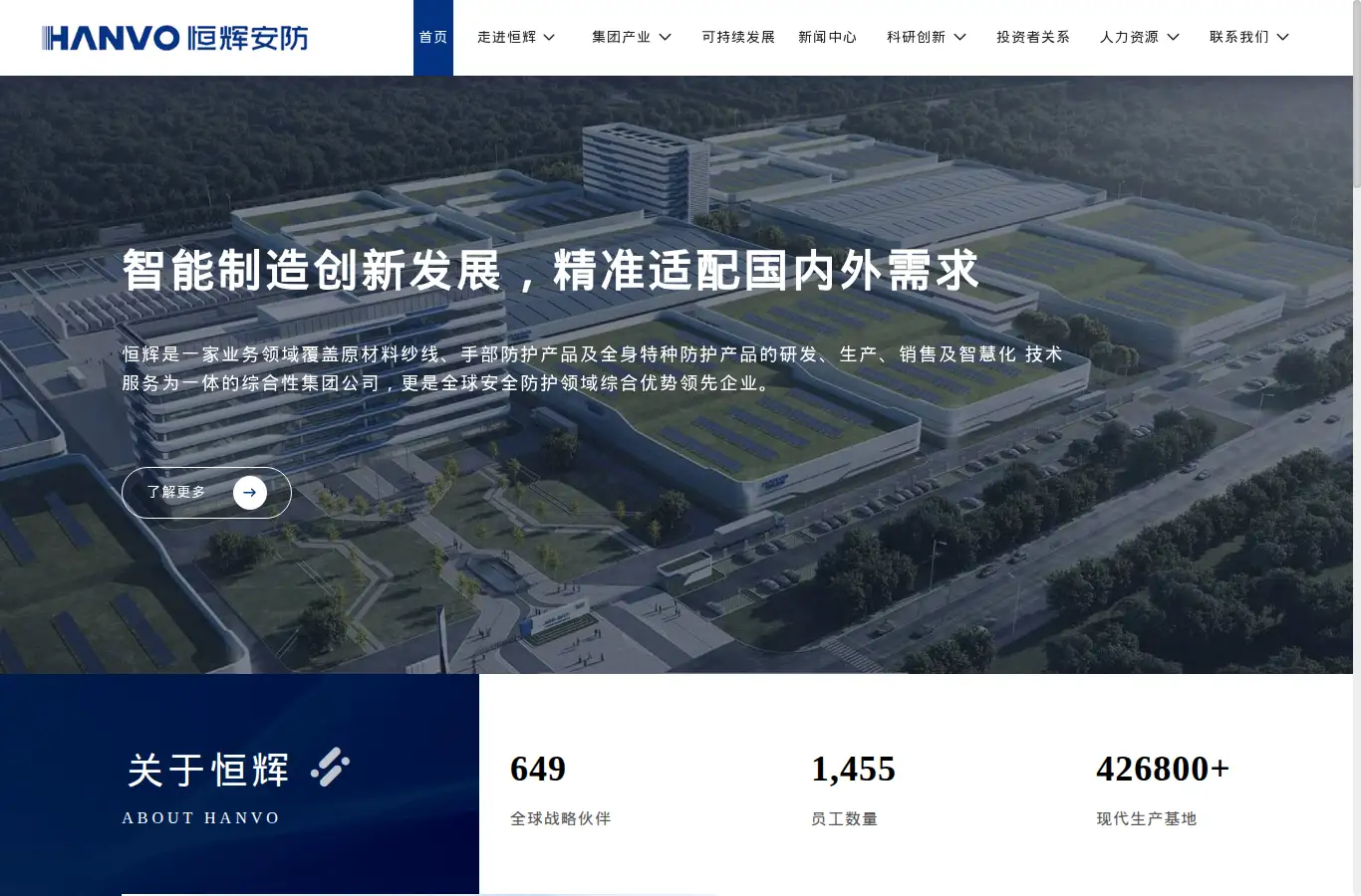 hhglove.com homepage screenshot
