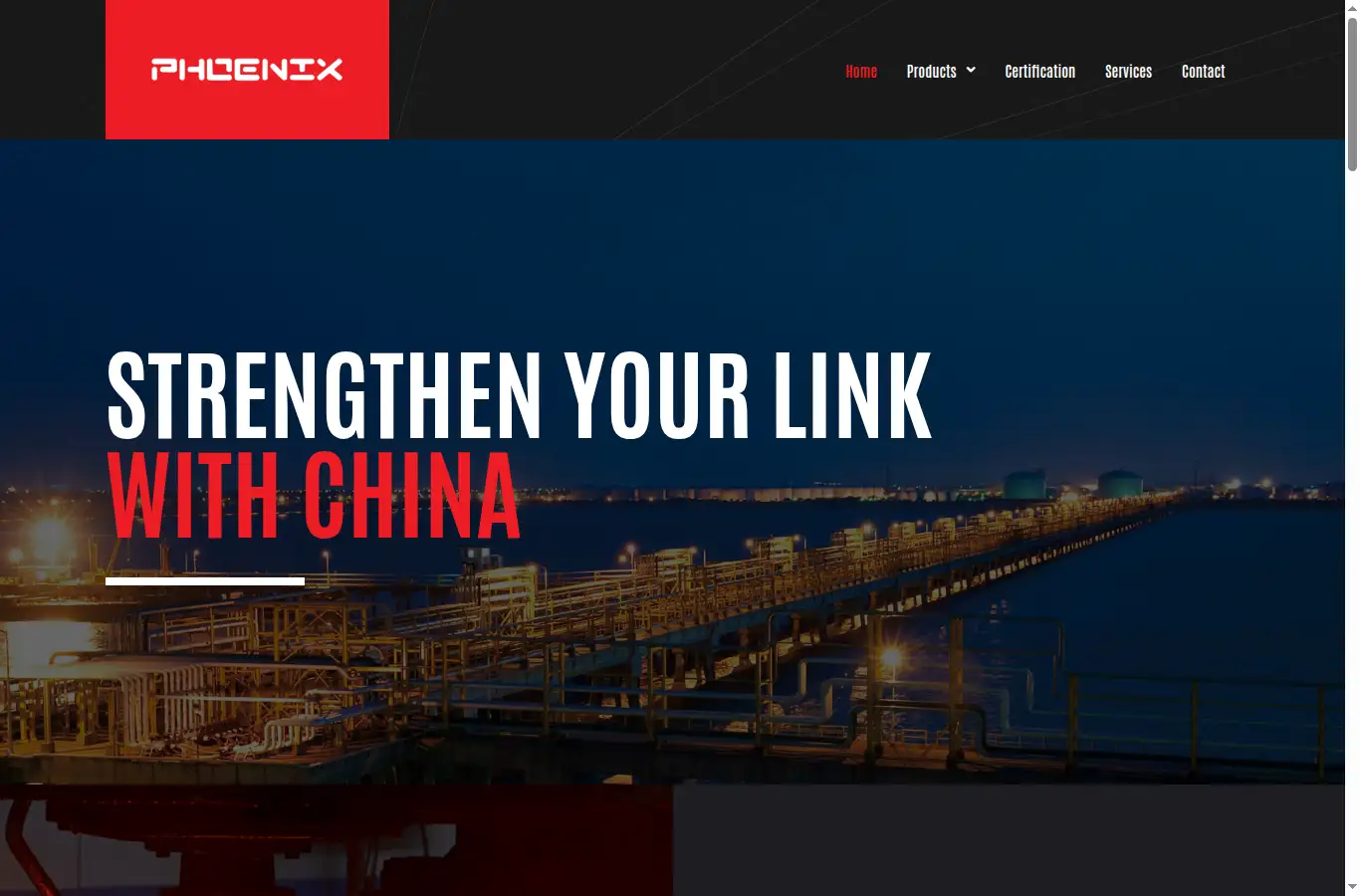 e-phoenixent.com homepage screenshot