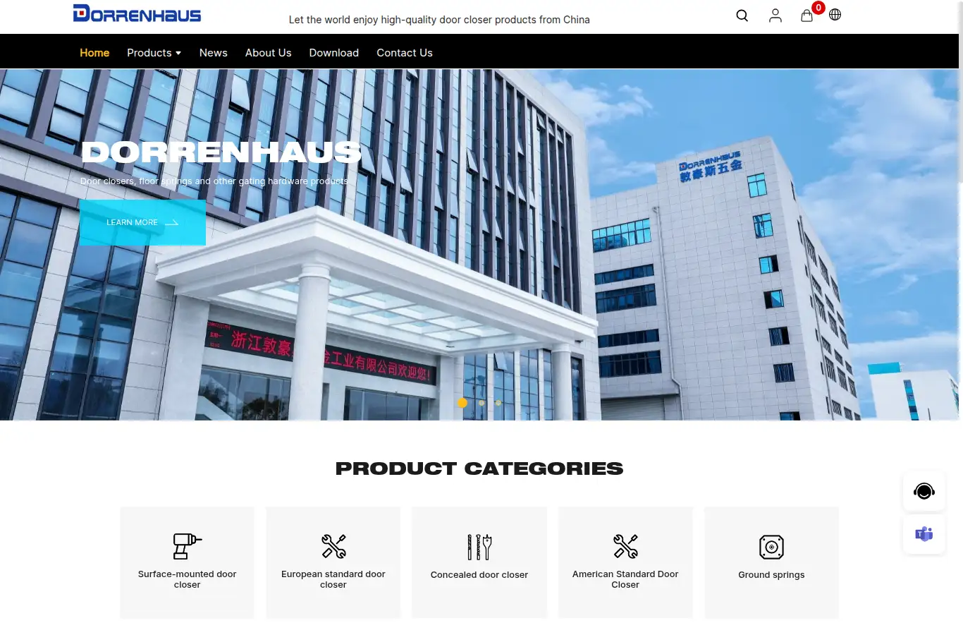 dorrenhaus.com homepage screenshot