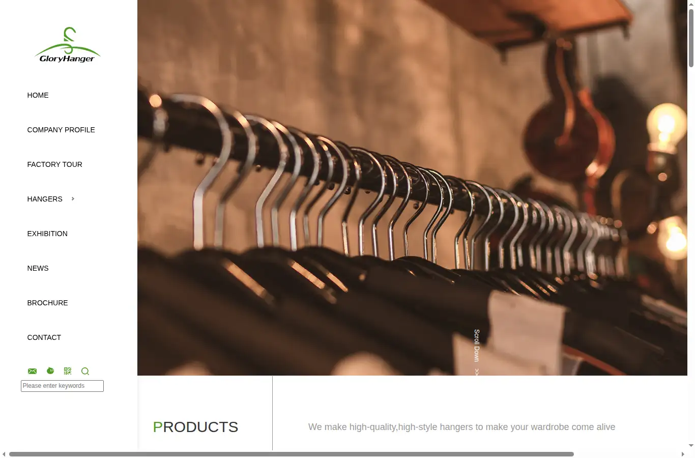 gloryhanger.com homepage screenshot