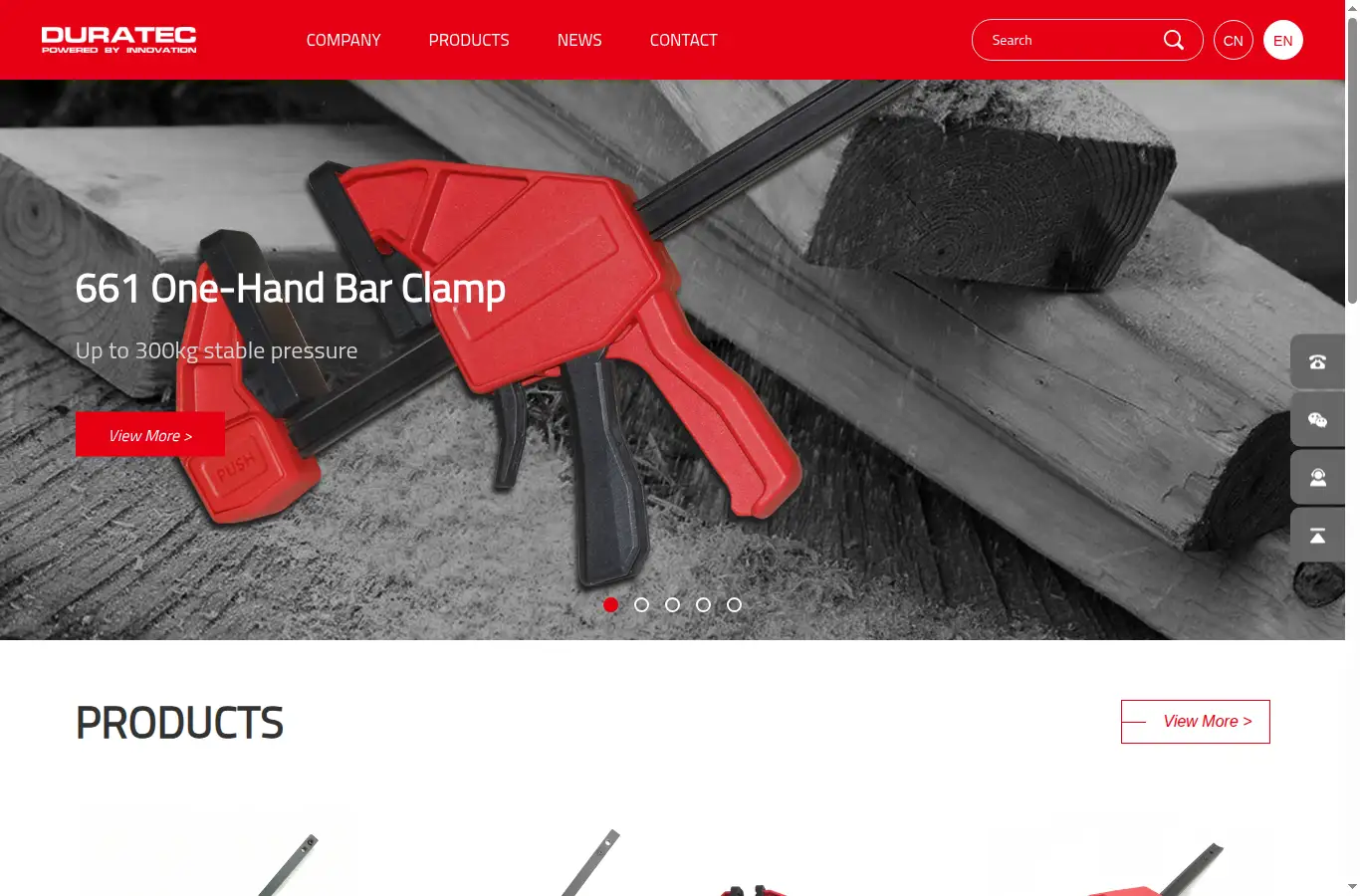 duratec.cn homepage screenshot
