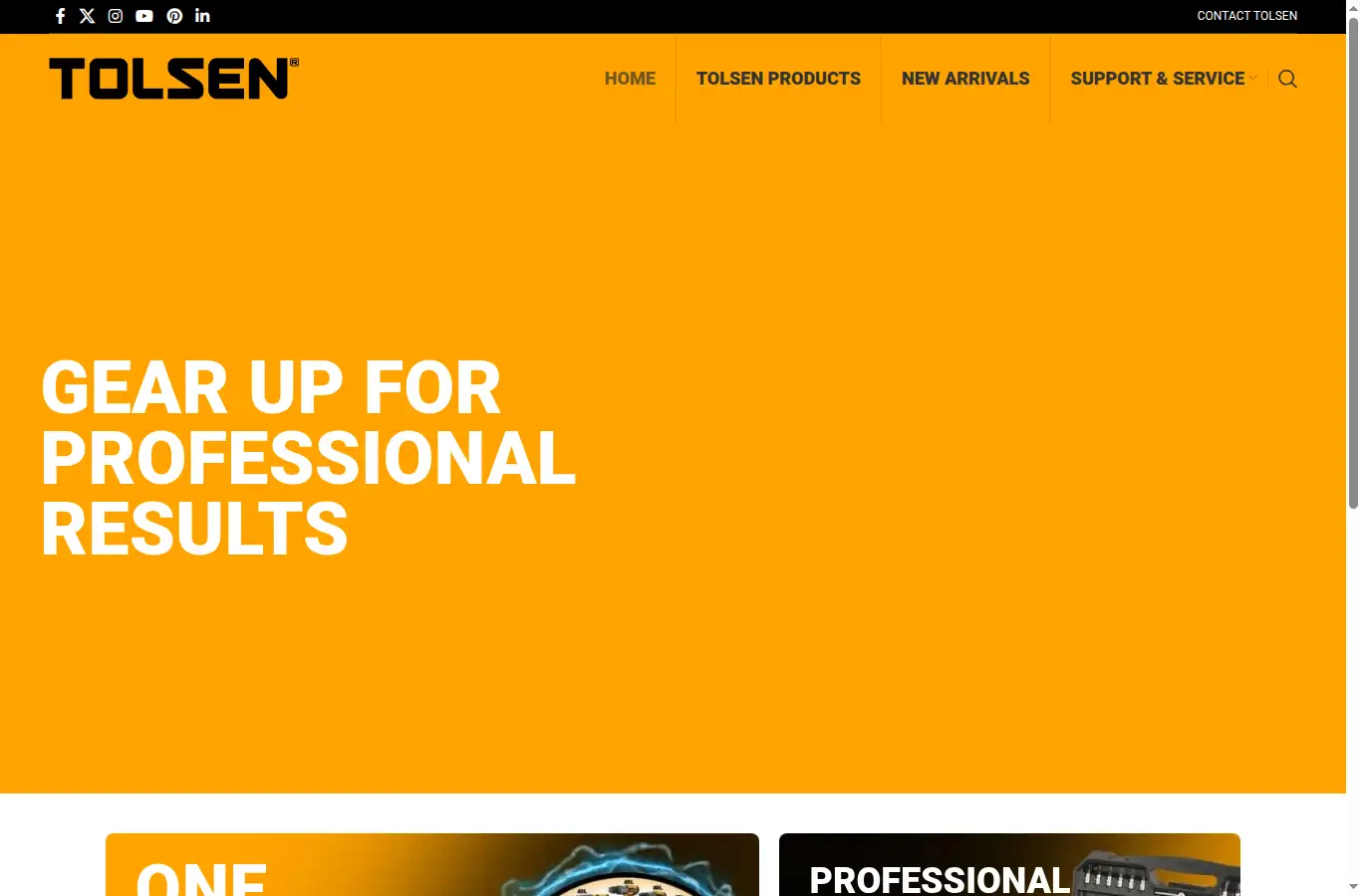 tolsentools.com homepage screenshot