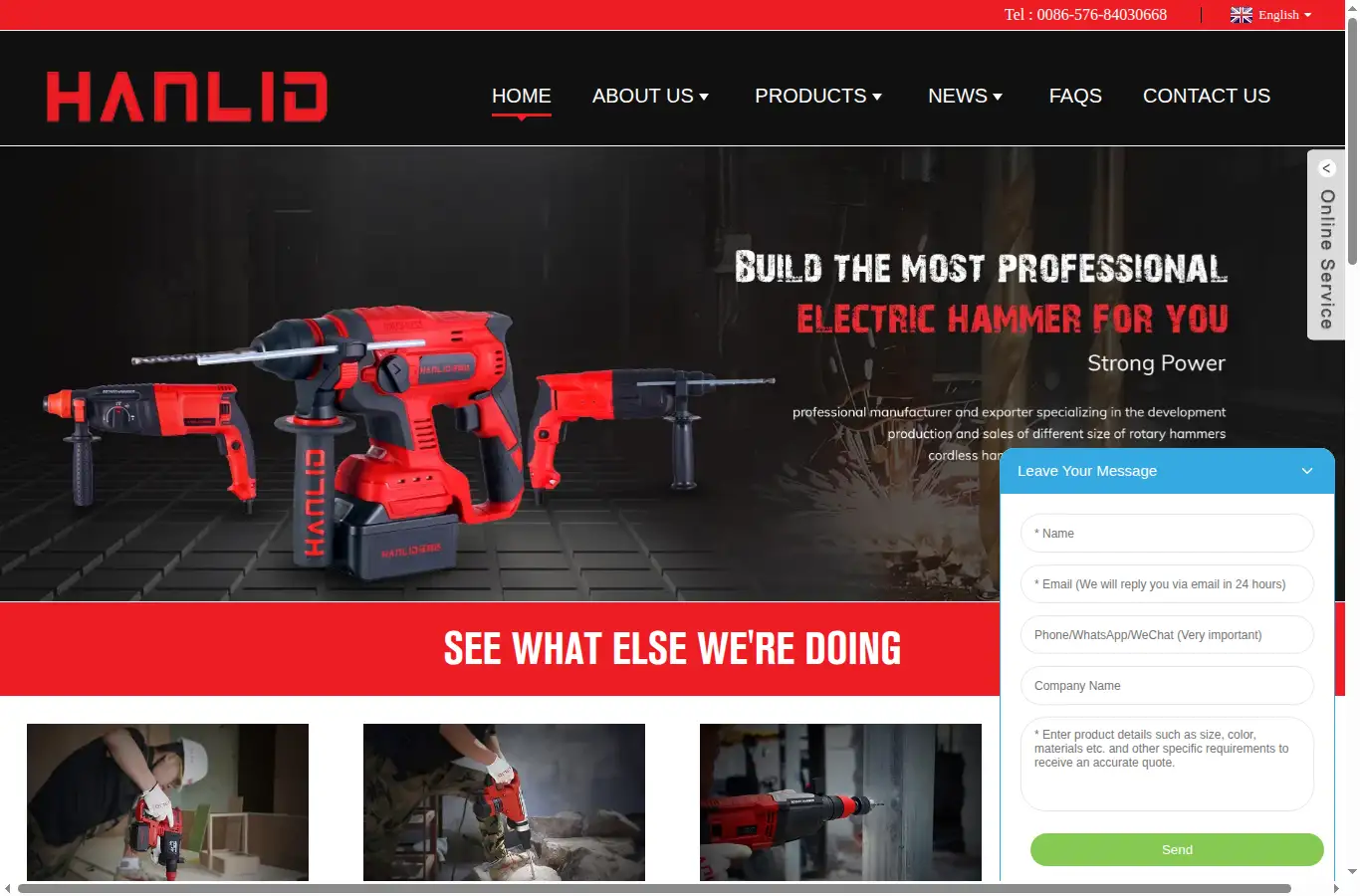 hanlidatools.com homepage screenshot