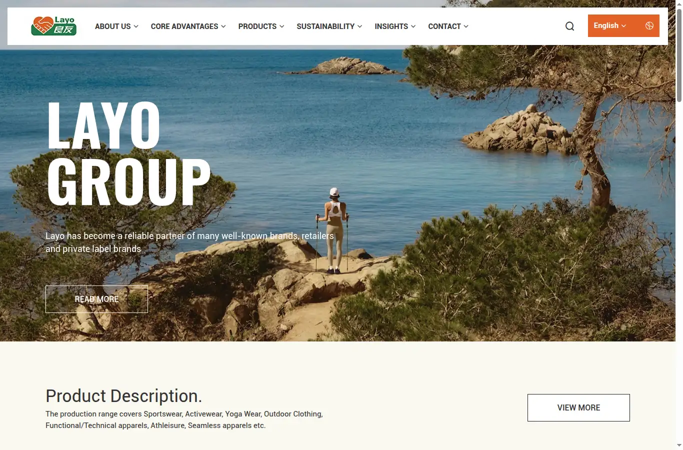 layogarment.com homepage screenshot