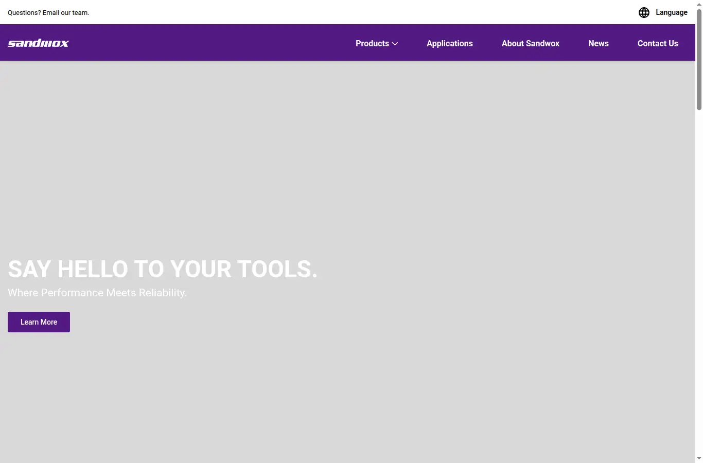 sandwox.com homepage screenshot